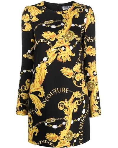 Versace Jeans Couture Dress With Print - Black