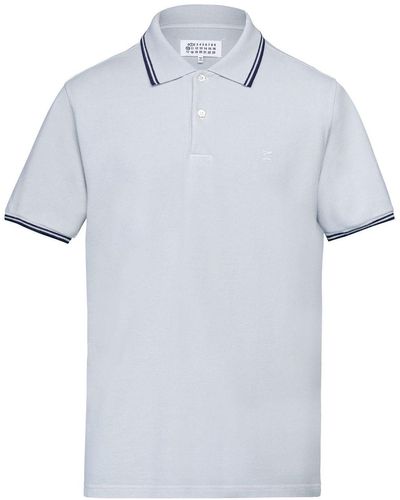 Maison Margiela Cotton Polo Shirt - Blue