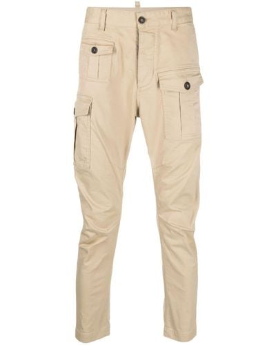 DSquared² Cotton Cargo Pants - Natural