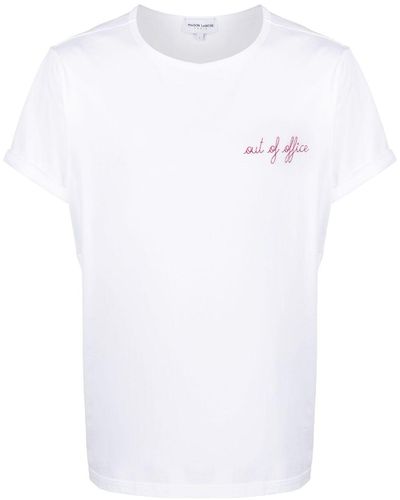 Maison Labiche Out Of Office Slogan T-shirt - White