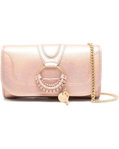 See By Chloé Hana Leather Wallet On Chain - Pink