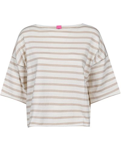 ALESSANDRO ASTE Cashmere Blend Striped Sweater - White