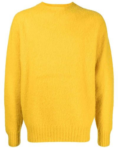 YMC Suedehead Crew-neck Knitted Jumper - Yellow