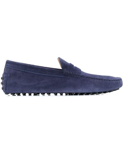 Tod's Gommini Suede Driving Shoes - Blue