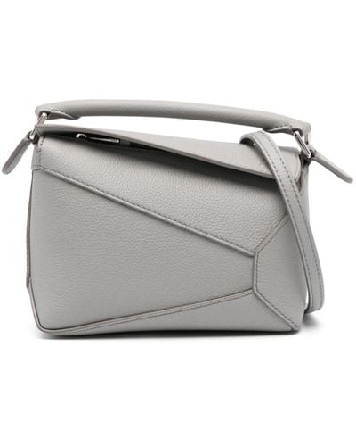Loewe Puzzle Edge Leather Mini Bag - Gray