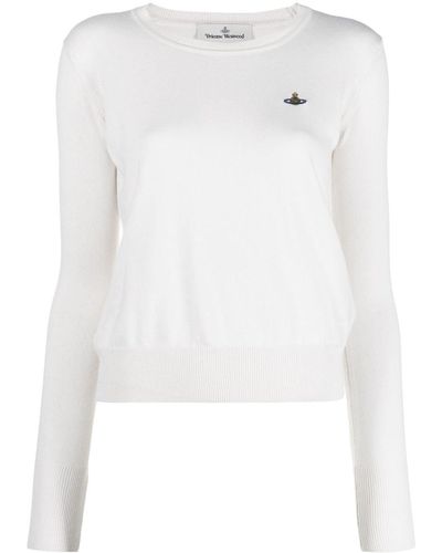 Vivienne Westwood Orb Logo Jumper - White