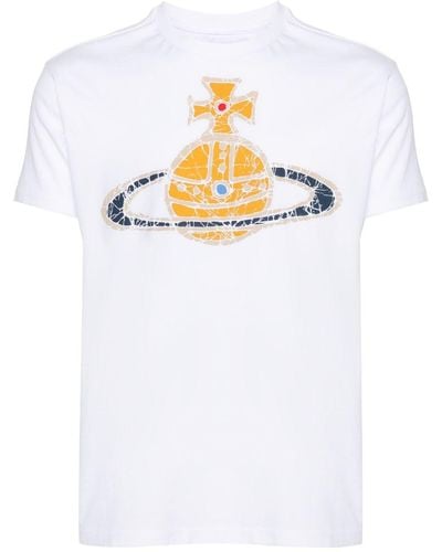 Vivienne Westwood T-shirt con stampa Time Machine Orb - Bianco