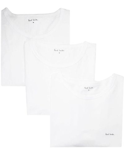 Paul Smith Logo-print Cotton T-shirt (pack Of Three) - White