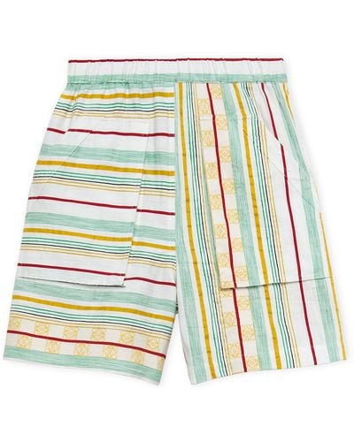 Loewe-Paulas Ibiza Striped Drawstring Shorts - Multicolour