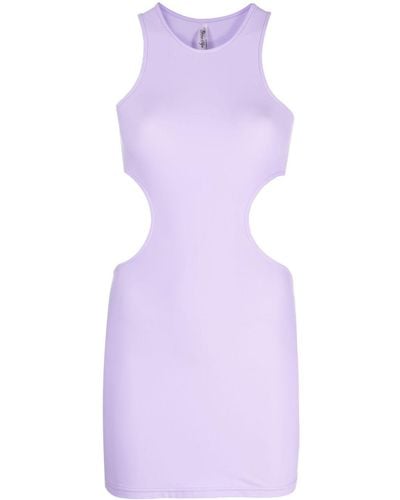 Reina Olga Cut-Out Detail Short Dress - Purple