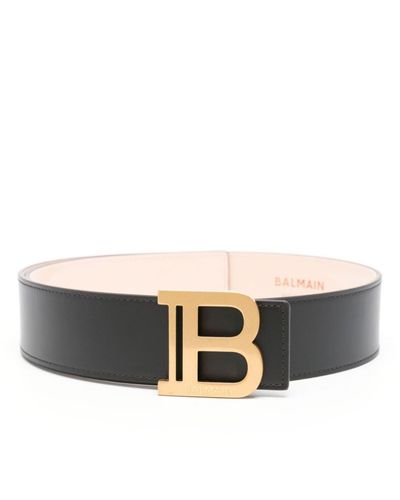 Balmain B-belt Leather Belt - Black