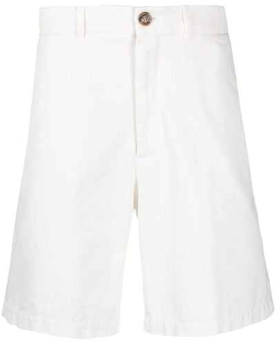 Brunello Cucinelli Knee-length Twill Bermuda Shorts - White