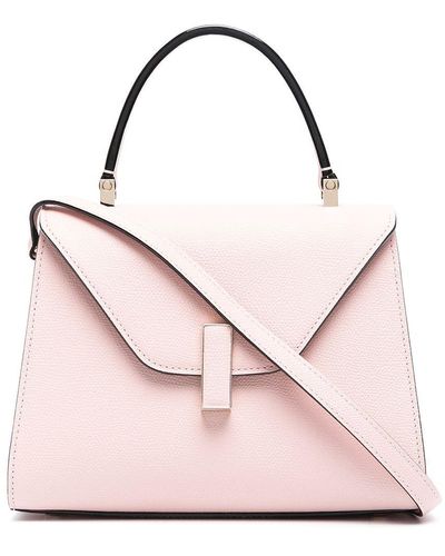 Valextra Leather Tote Bag - Pink