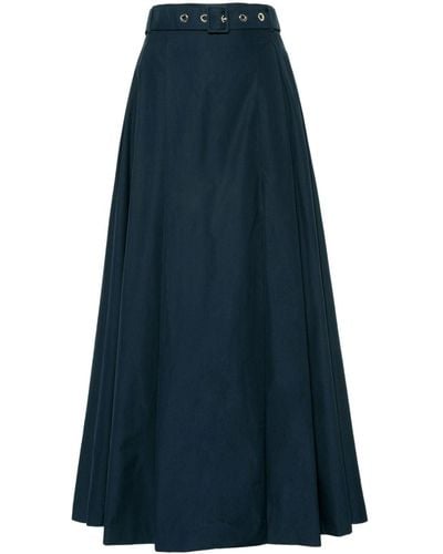 Max Mara Cotton Long Skirt - Blue