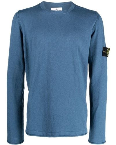 Stone Island Compass Patch Sweatshirt - Blue