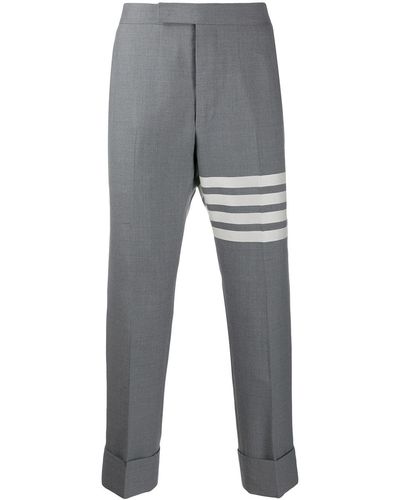 Thom Browne Classic Pants With Martingale - Gray