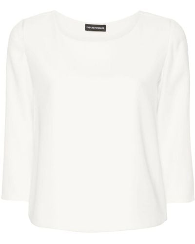 Emporio Armani 3/4 Sleeves Top - White