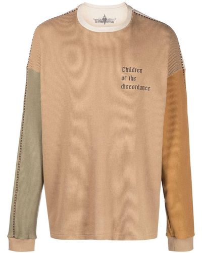 Children of the discordance Colour-block-design Knit Sweater - Brown