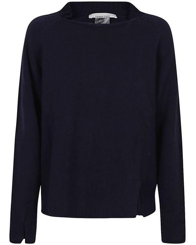 Liviana Conti Cotton Crewneck Sweater - Blue