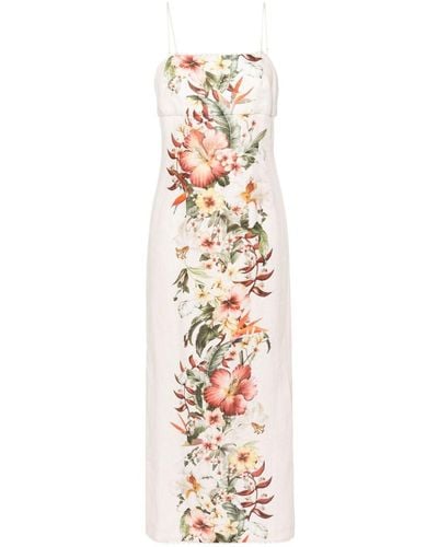 Zimmermann Lexi Floral-print Maxi Dress - White