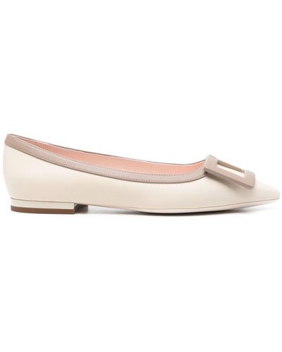 Roger Vivier Gommettine Leather Ballet Flats - Pink