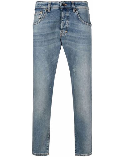 PRPS Stonewashed Straight-leg Jeans - Blue