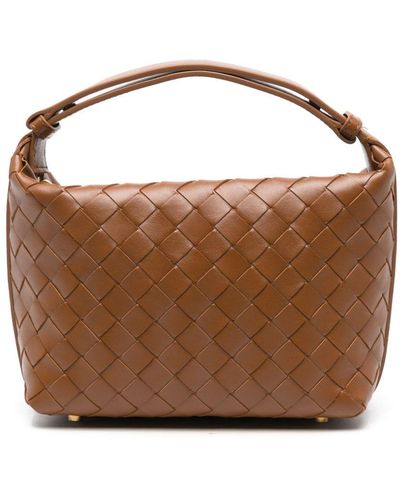Bottega Veneta Wallace Mini Leather Handbag - Brown