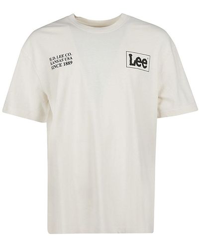 Lee Jeans T-shirt con logo in cotone - Bianco
