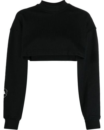 adidas By Stella McCartney Truscasuals Cropped Sweatshirt - Black