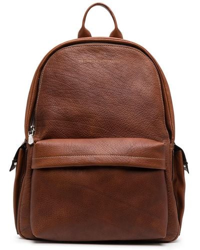 Brunello cucinelli 2025 leather backpack