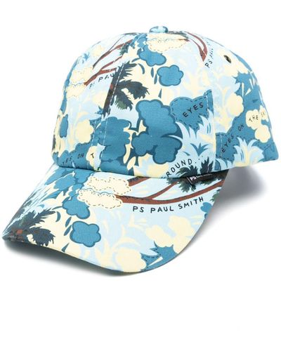 PS by Paul Smith Printed Baseball Cap - Blue