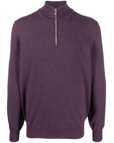 Brunello Cucinelli Fine-knit Cashmere Sweater - Purple