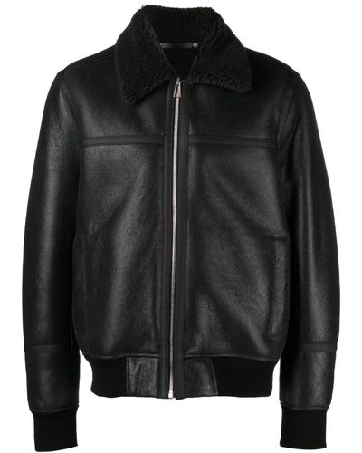 PS by Paul Smith Leather Jacket - Black