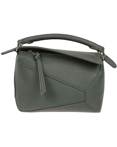 Loewe Puzzle Edge Leather Mini Bag - Green