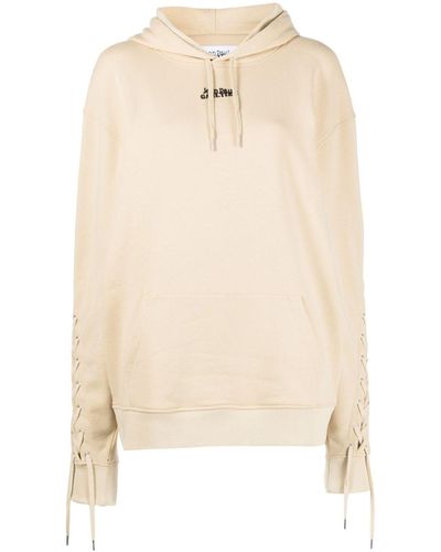 Jean Paul Gaultier Lace-up Hoodie - Natural