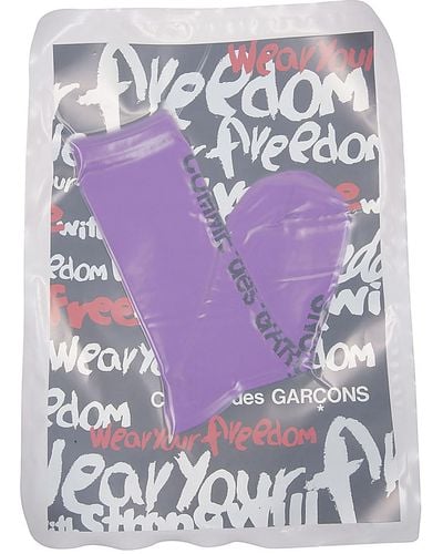 Comme des Garçons Logo Socks - Purple