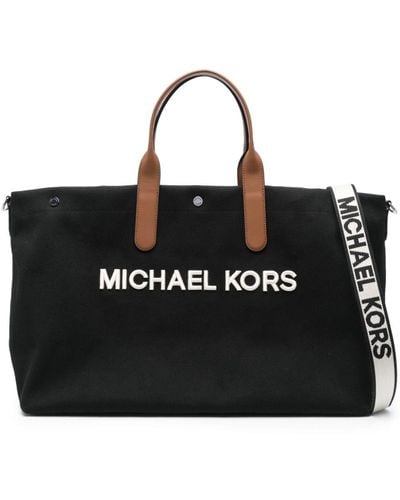 Michael Kors Brooklyn Oversized Canvas Tote Bag - Black