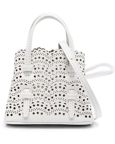 Alaïa Mina Leather Mini Bag - White