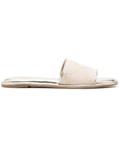 MICHAEL Michael Kors Hayworth Slide Sandals - White