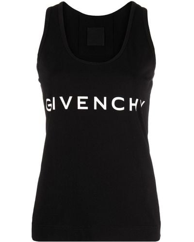 Givenchy Logo Cotton Tank Top - Black