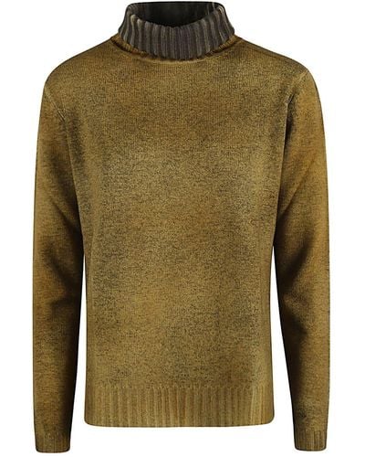 ALESSANDRO ASTE Wool And Cashmere Blend Turtleneck Sweater - Green