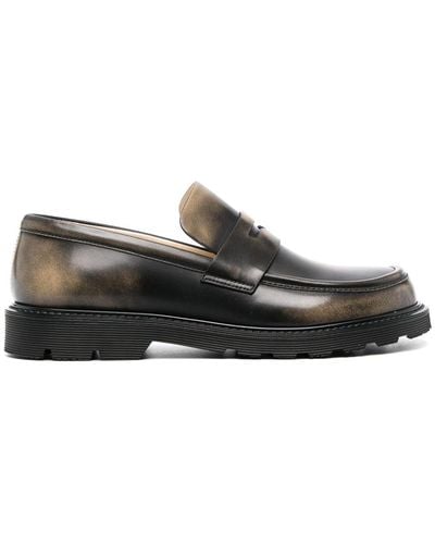 Loewe Blaze Leather Loafers - Black