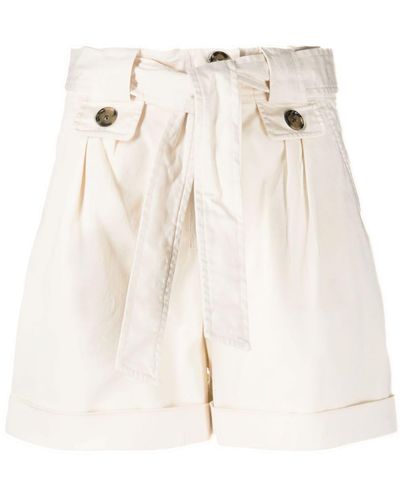 Woolrich Stretch Cotton Twill Shorts - Natural