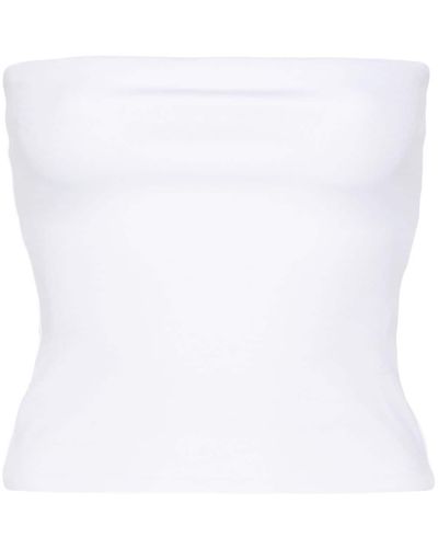 Wardrobe NYC Strapless Cropped Top - White