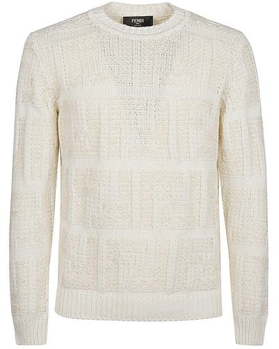 Fendi Inlaid Sweater - White
