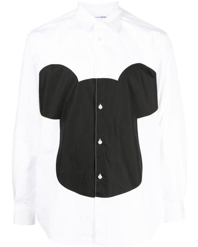 Comme des Garçons Disney Print Cotton Shirt - Black