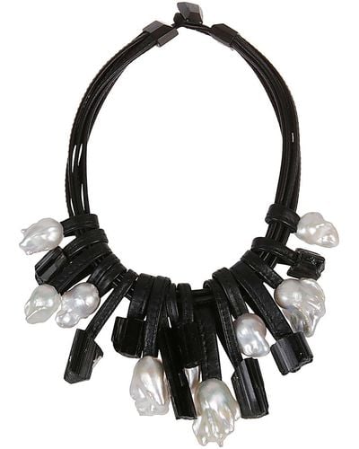 Monies Pearl Necklace - Black