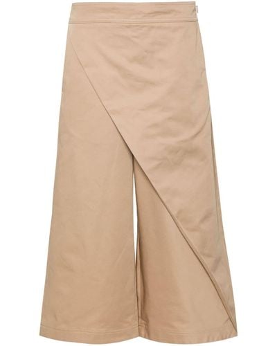 Loewe Wrapped Cropped Trousers - Natural