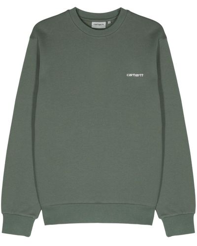 Carhartt Logo Cotton Blend Sweatshirt - Green