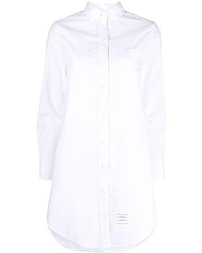 Thom Browne Mini Shirt Dress - White